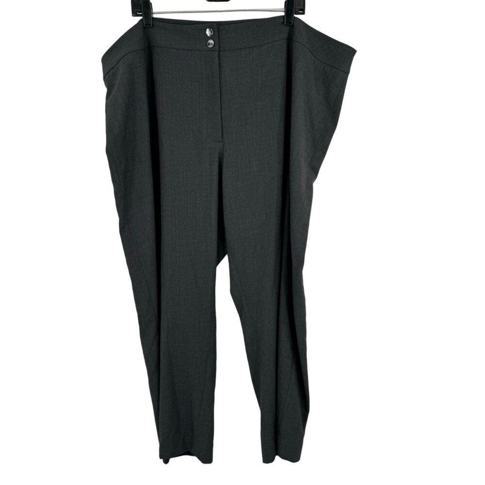 Calvin Klein Women's Traditional Gray Dress Pants 24W straight stretch career